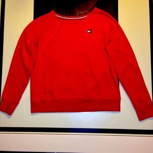 Red Tommy Hilfiger sweatshirt